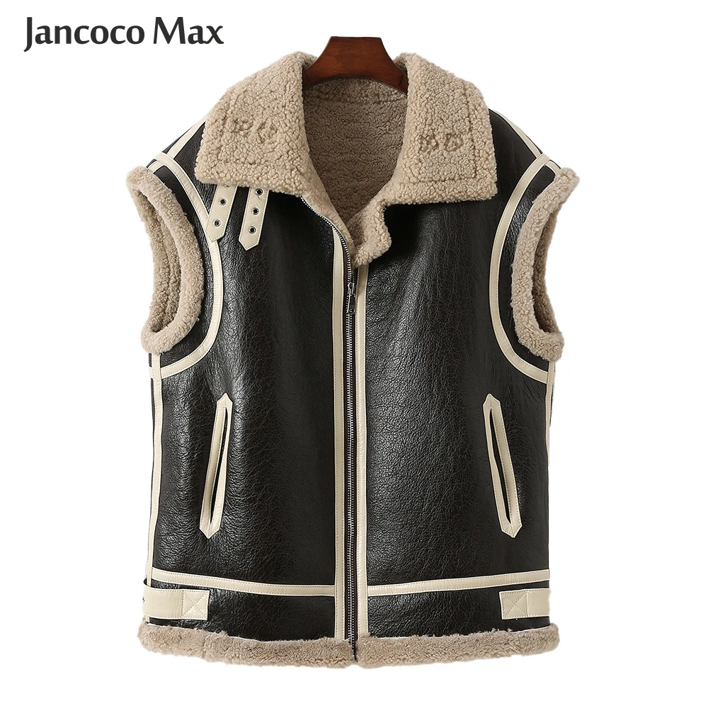 2021 New Vest Real Lamb Fur Lining Winter Gilets For Women Genuine Leather Waistcoat Lady Streetwear MH3639L
2021 New Vest Real Lamb Fur Lining Winter Gilets For Women Genuine Leather Waistcoat Lady Streetwear MH3639L