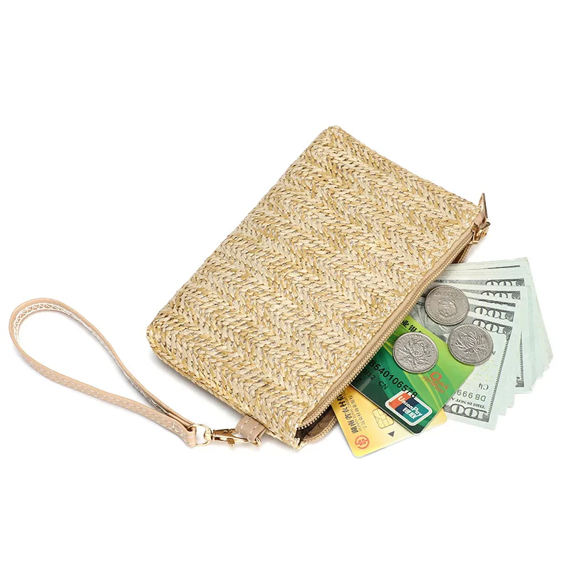 2022 Women's Wallets Coin Purse Straw Knitted Clutch Mini Zipper Mobile Phone Bag Foreign Trade Personalized Weaving
2022 Women's Wallets Coin Purse Straw Knitted Clutch Mini Zipper Mobile Phone Bag Foreign Trade Personalized Weaving