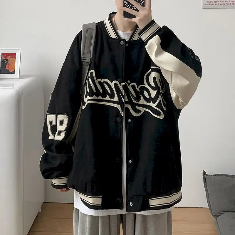 Foufurieux Baseball Jackets Men Letter Embroidery Varsity Jacket Autumn Patchwork High Street Streetwear Couple Parkas Coat Goth
Foufurieux Baseball Jackets Men Letter Embroidery Varsity Jacket Autumn Patchwork High Street Streetwear Couple Parkas Coat Goth