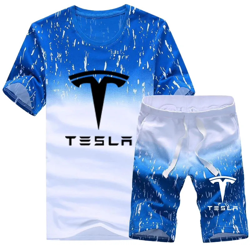 Summer Short Sleeve Tesla Car Logo Printing Fashion High Quality Casual Cotton Men's Short Sleeve + Pants 2-piece Suit
Summer Short Sleeve Tesla Car Logo Printing Fashion High Quality Casual Cotton Men's Short Sleeve + Pants 2-piece Suit