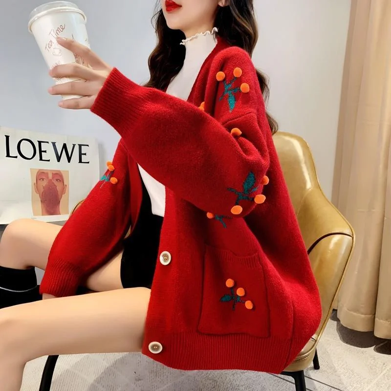 Knitted Cardigan Women Christmas Sweater Loose Women Sweaters Basic Sweet Jacket Lazy Harajuku Women's Coat Popular Female Top
Knitted Cardigan Women Christmas Sweater Loose Women Sweaters Basic Sweet Jacket Lazy Harajuku Women's Coat Popular Female Top