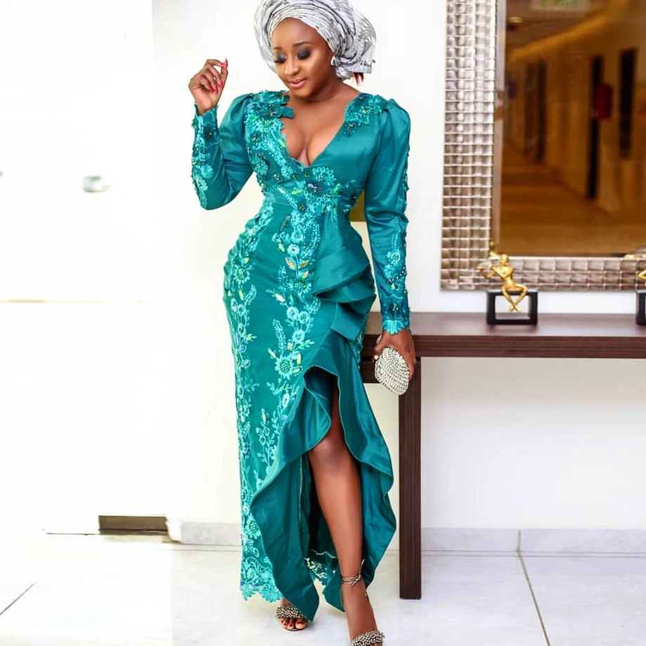 Nigerian 3D Floral Evening Dresses Chic Full Sleeves vestido de festa abiye abendkleider Beading Evening Dress Formal Gowns
Nigerian 3D Floral Evening Dresses Chic Full Sleeves vestido de festa abiye abendkleider Beading Evening Dress Formal Gowns