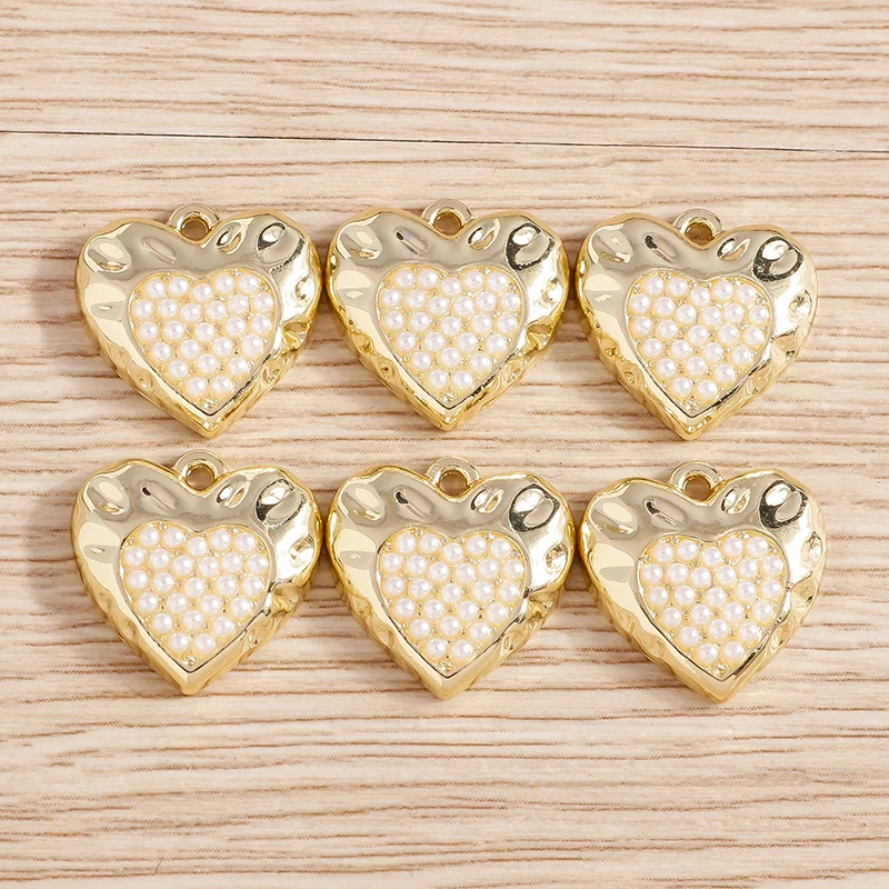 5pcs 15*15mm Gold Color Alloy Pearl Love Heart Charms for Making DIY Women Cute Drop Earrings Pendant Necklaces Jewelry Findings
5pcs 15*15mm Gold Color Alloy Pearl Love Heart Charms for Making DIY Women Cute Drop Earrings Pendant Necklaces Jewelry Findings
