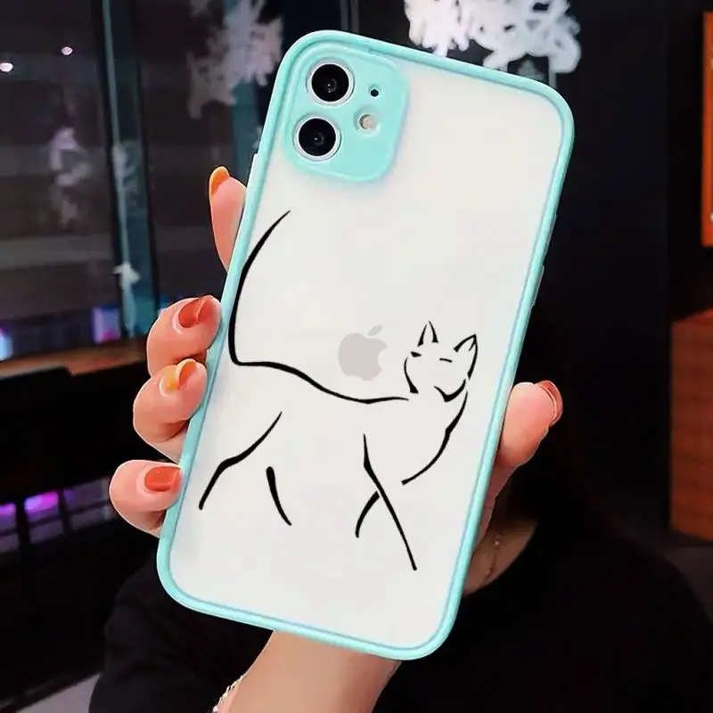 Cartoons line cat cute Phone Cases Matte Transparent for iPhone 7 8 11 12 s mini pro X XS XR MAX Plus cover funda shell
Cartoons line cat cute Phone Cases Matte Transparent for iPhone 7 8 11 12 s mini pro X XS XR MAX Plus cover funda shell