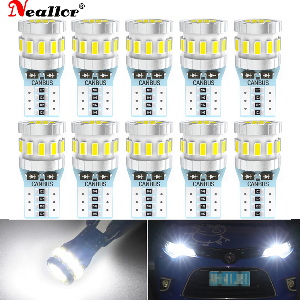 10pcs T10 W5W led Canbus light Bulbs 194 168 Super bright No Error car LED Car Interior Reading Parking Lights bulbs White DC12V
10pcs T10 W5W led Canbus light Bulbs 194 168 Super bright No Error car LED Car Interior Reading Parking Lights bulbs White DC12V