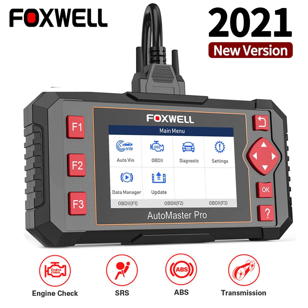 Сканер кодов FOXWELL NT604 Elite OBD2 считыватель ABS SRS при проверке двигателя