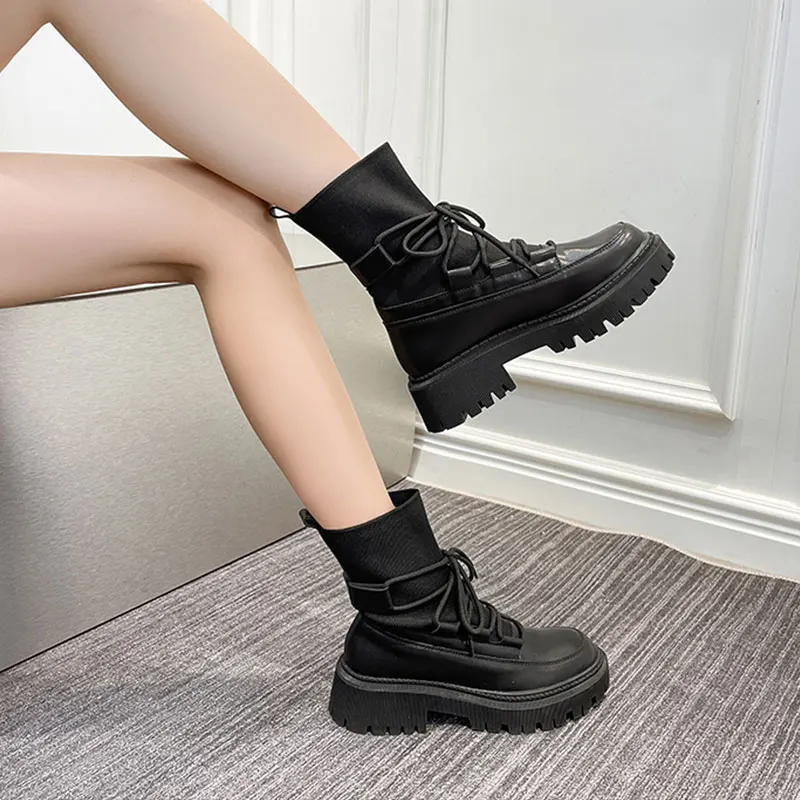 2021 Women's Autumn and Winter Fashion Boots Women's Women's Shoes Thick Bottom Boots Sports Platform Heel Ladies Shoes
2021 Women's Autumn and Winter Fashion Boots Women's Women's Shoes Thick Bottom Boots Sports Platform Heel Ladies Shoes
