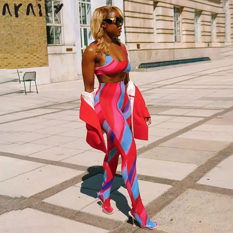 Akaily летняя уличная одежда Tie Dye спортивный комплект из двух предметов искусственный короткий топ без рукавов брюки женские костюмы 2021 подхо...
Akaily летняя уличная одежда Tie Dye спортивный комплект из двух предметов искусственный короткий топ без рукавов брюки женские костюмы 2021 подхо...