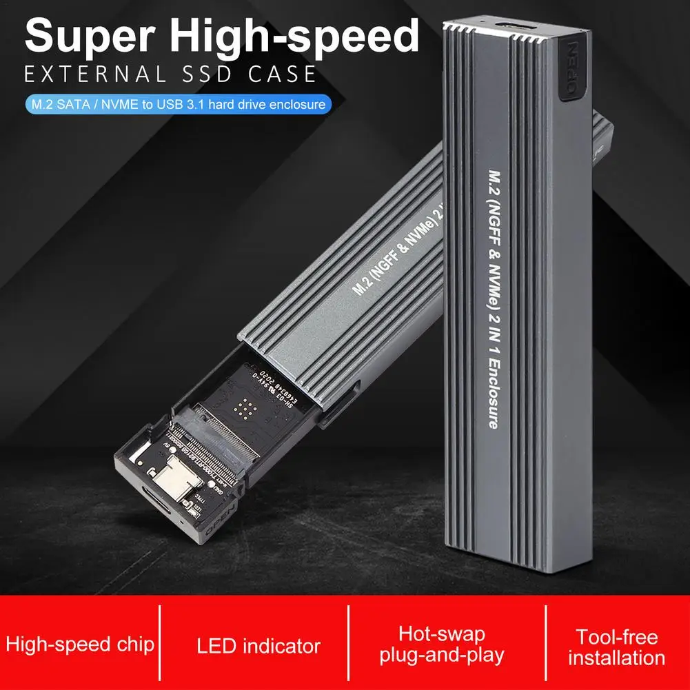 Чехол для SSD-накопителя NVME PCIE NGFF SATA M/B Key, чехол для SSD-диска M2 SSD, футляр NVME, футляр M.2 на USB Type C 3,1, адаптер SSD
Чехол для SSD-накопителя NVME PCIE NGFF SATA M/B Key, чехол для SSD-диска M2 SSD, футляр NVME, футляр M.2 на USB Type C 3,1, адаптер SSD
