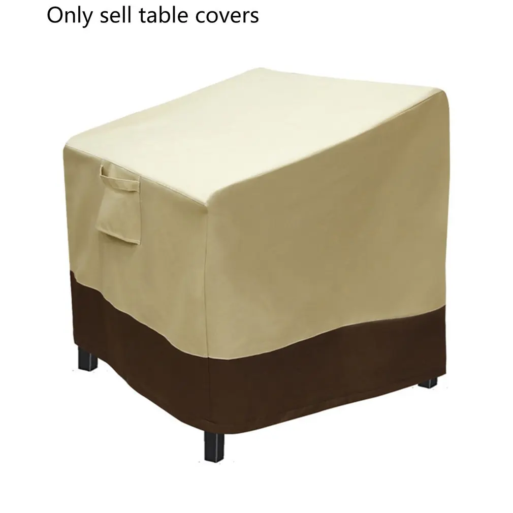 

Outdoor Courtyard Waterproof Table And Chair Cover With Large Padded Handles And Air Vent Click-close Strap