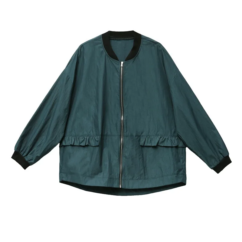 Short Round Neck Women's Jacket 2021 Spring New Lace Stitching Long-Sleeved Pocket Loose Casual Top Jacket
Short Round Neck Women's Jacket 2021 Spring New Lace Stitching Long-Sleeved Pocket Loose Casual Top Jacket