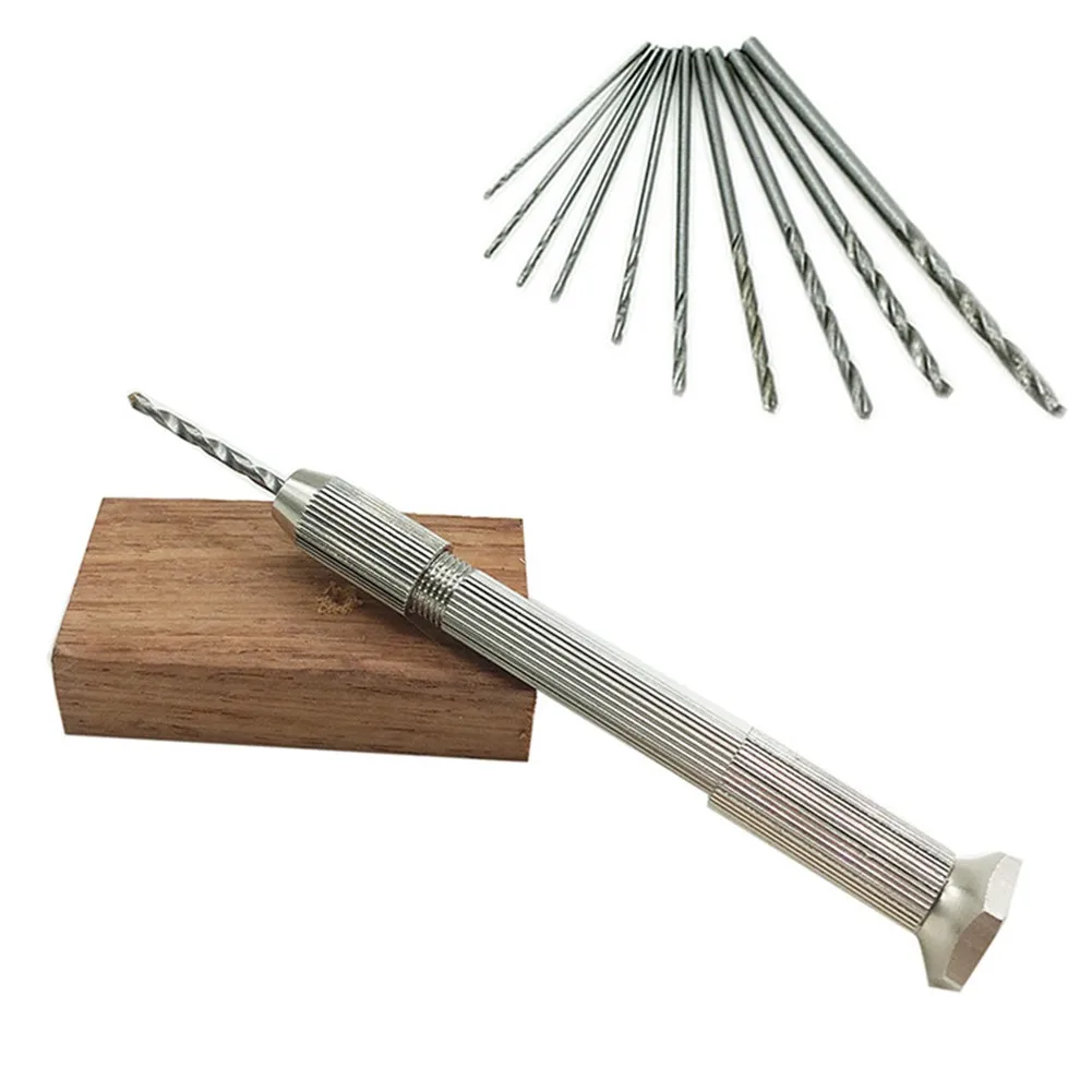 Mini Micro Aluminum Hand Drill With Keyless Chuck +10Pcs Twist Drill Bit Woodworking Drilling Rotary Tools High Quality Drill
Mini Micro Aluminum Hand Drill With Keyless Chuck +10Pcs Twist Drill Bit Woodworking Drilling Rotary Tools High Quality Drill