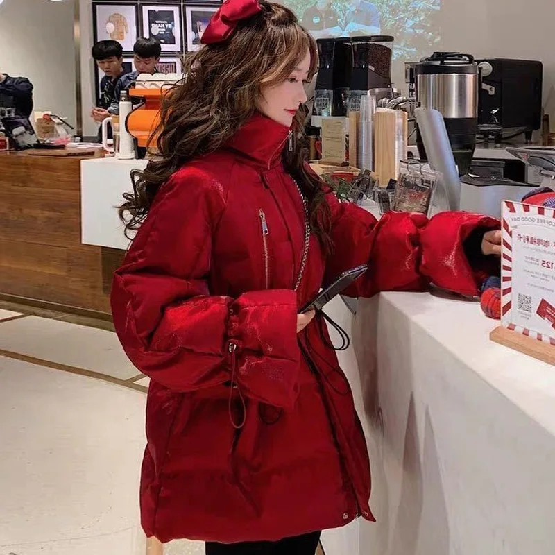 NEW Women Thicken Warm Parka Coat Tie waist Oversized Women's Winter Bread Coat Hooded Outwear Padded Woman Parkas Jackets
NEW Women Thicken Warm Parka Coat Tie waist Oversized Women's Winter Bread Coat Hooded Outwear Padded Woman Parkas Jackets