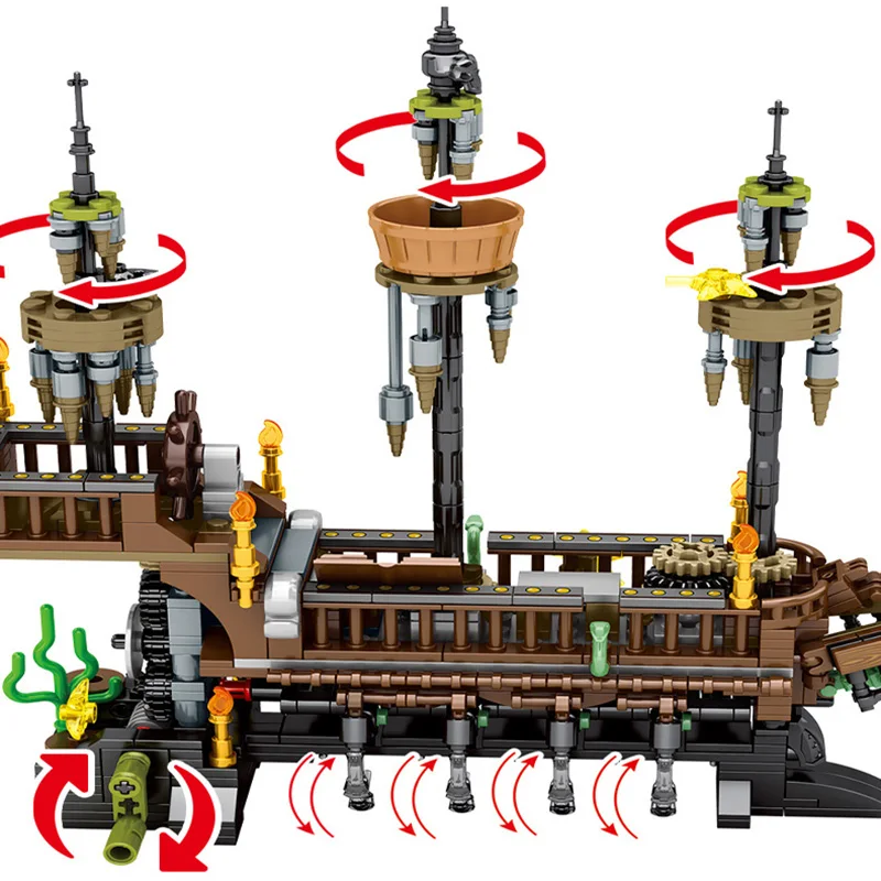 701 Piece Bricks Black Pearl Boat Caribbean Pirates Ship Model Building Blocks Boy Birthday Gift Kids Toys For Children
701 Piece Bricks Black Pearl Boat Caribbean Pirates Ship Model Building Blocks Boy Birthday Gift Kids Toys For Children