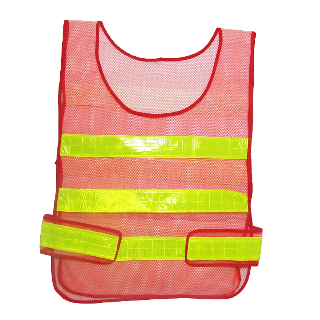 Регулируемый светоотражающий жилет Hi Vis красный жилет|Светоотражающая защитная