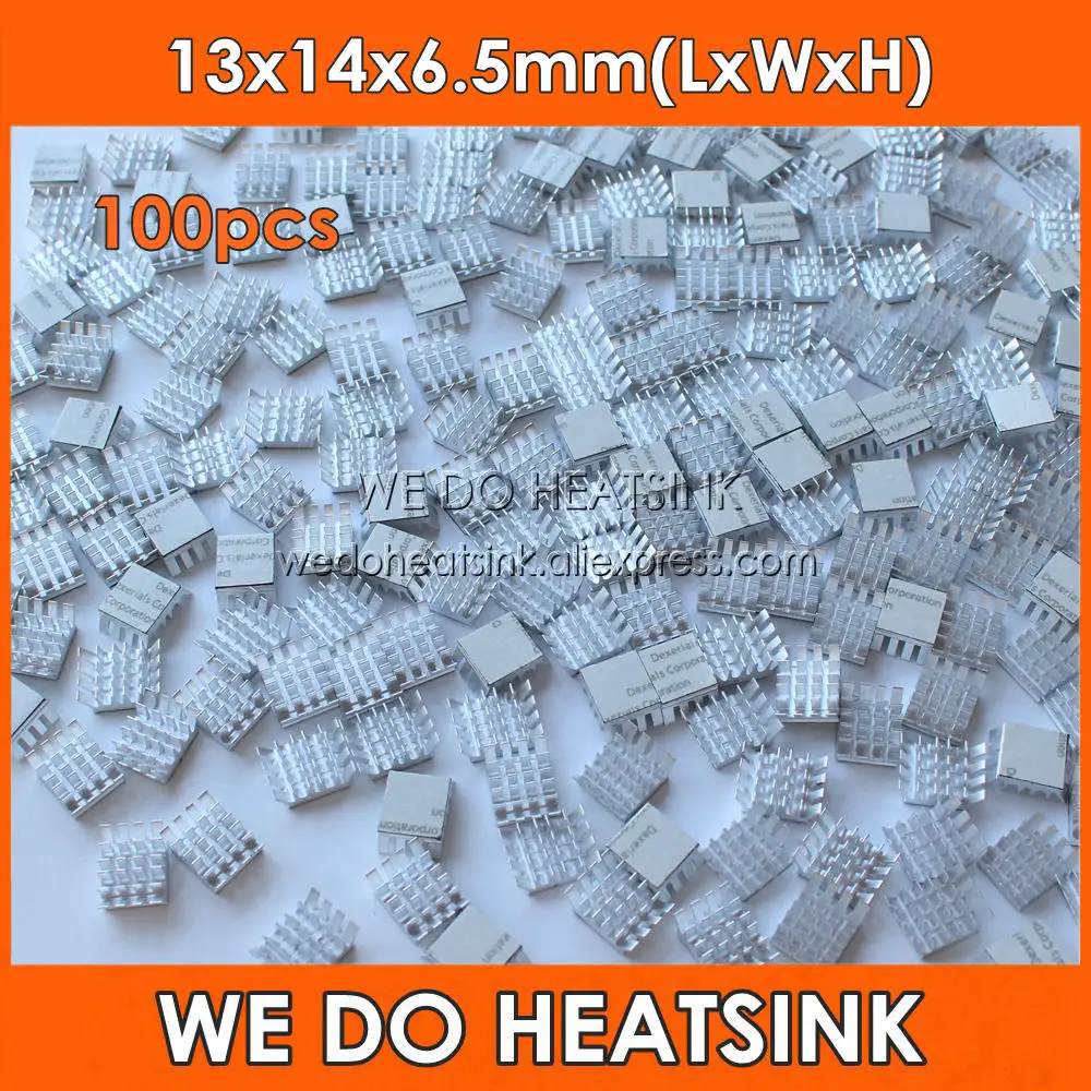 100pcs Aluminum 13x14x6.5mm Computer VGA Card Xbox360 PS DDR RAM Video Memory Cooling Cooler Heatsink
100pcs Aluminum 13x14x6.5mm Computer VGA Card Xbox360 PS DDR RAM Video Memory Cooling Cooler Heatsink