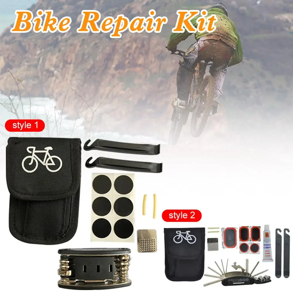 Bicycle Repair Kit 16-in-1 Multifunction Mechanic Repair Tool Kit with Tire Puncture Repair Tools
Bicycle Repair Kit 16-in-1 Multifunction Mechanic Repair Tool Kit with Tire Puncture Repair Tools