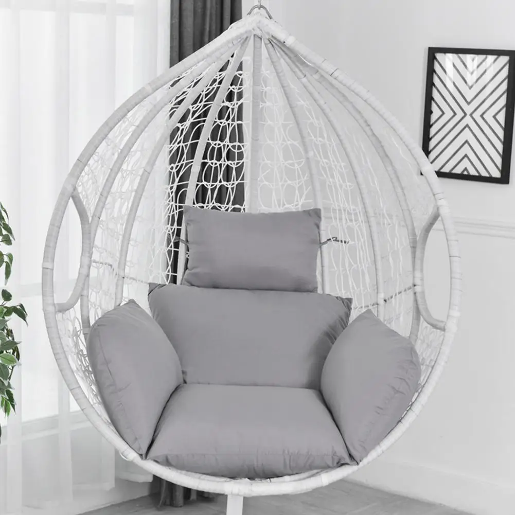 

Hanging Hammock Chair Swinging Garden Outdoor Soft Seat Cushion Seat 220KG Dormitory Bedroom Chair Hanging Back With Pillow