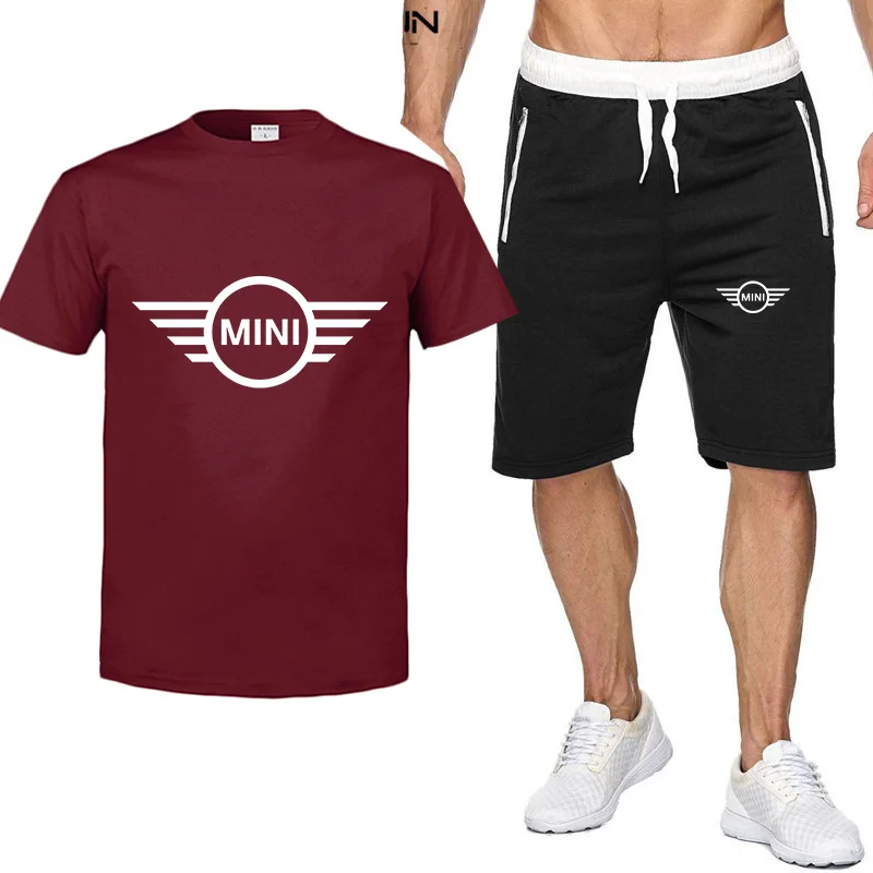 2021 Summer Men's Brand Mini Logo T-Shirt Set 2-Piece Sportswear Sports Fitness Printed Short Sleeve + Shorts Suit
2021 Summer Men's Brand Mini Logo T-Shirt Set 2-Piece Sportswear Sports Fitness Printed Short Sleeve + Shorts Suit