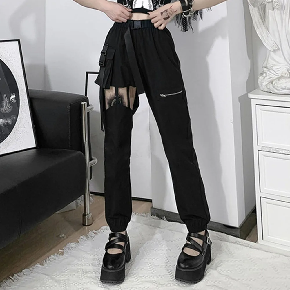 High Street Casual Pants Spring Summer Fashion Hipster Designer Creative Popular Loose Casual Hollow Out Hole Pocket Zipper
High Street Casual Pants Spring Summer Fashion Hipster Designer Creative Popular Loose Casual Hollow Out Hole Pocket Zipper