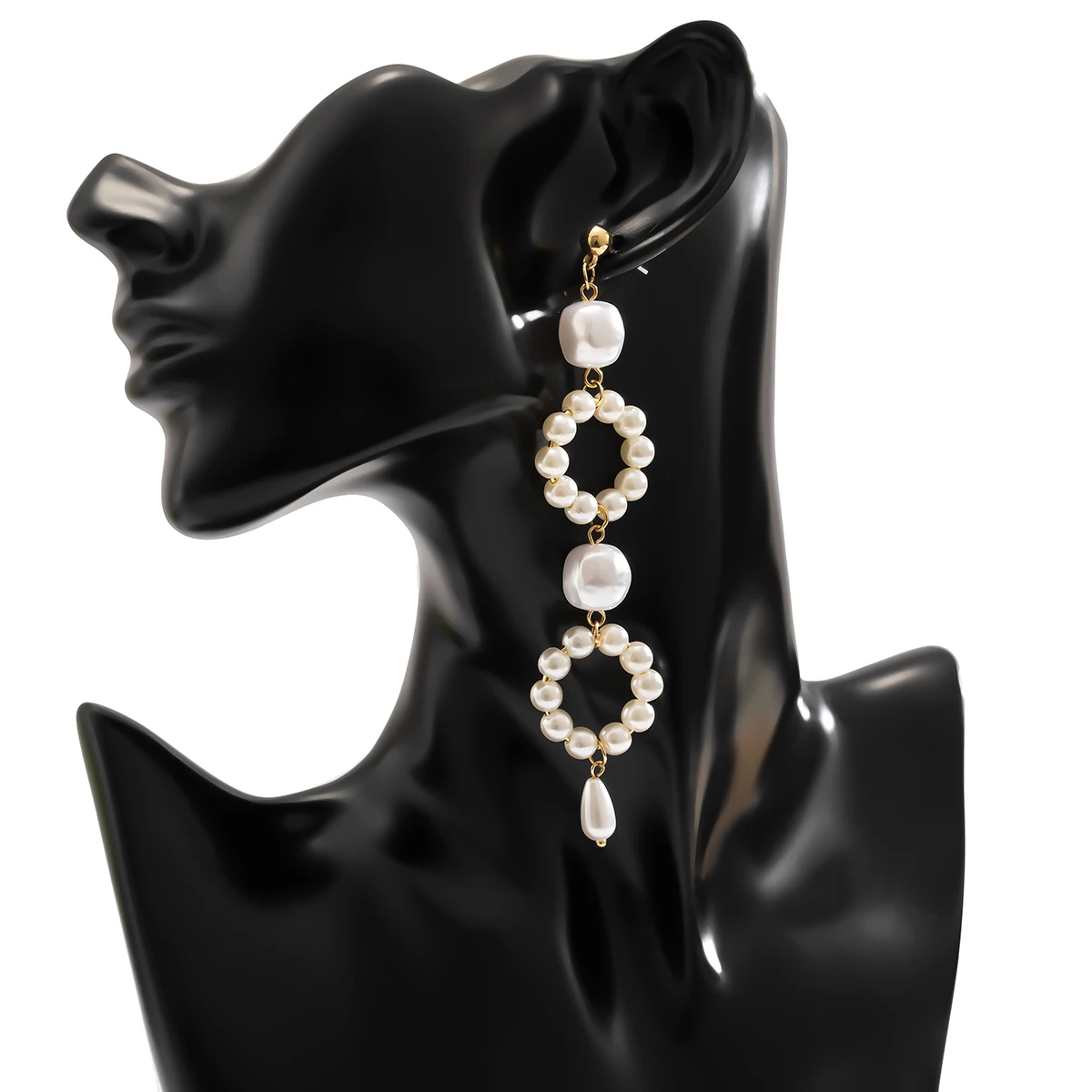 Vintage Punk Brinco Sweet Bijoux Fashion Boho Handmade Beaded Drop Earrings Baroque Pearls Geometric Dangle Earrings For Women 
Vintage Punk Brinco Sweet Bijoux Fashion Boho Handmade Beaded Drop Earrings Baroque Pearls Geometric Dangle Earrings For Women