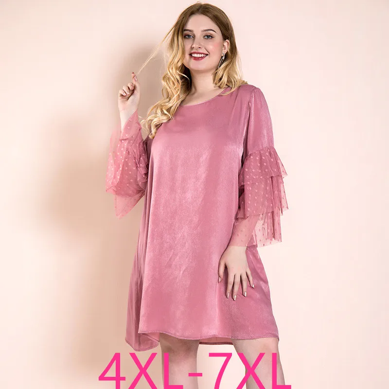 New spring autumn plus size dresses for women large loose elegant casual pagoda long sleeve lace O-neck dress 3XL 4XL 5XL 6XL
New spring autumn plus size dresses for women large loose elegant casual pagoda long sleeve lace O-neck dress 3XL 4XL 5XL 6XL