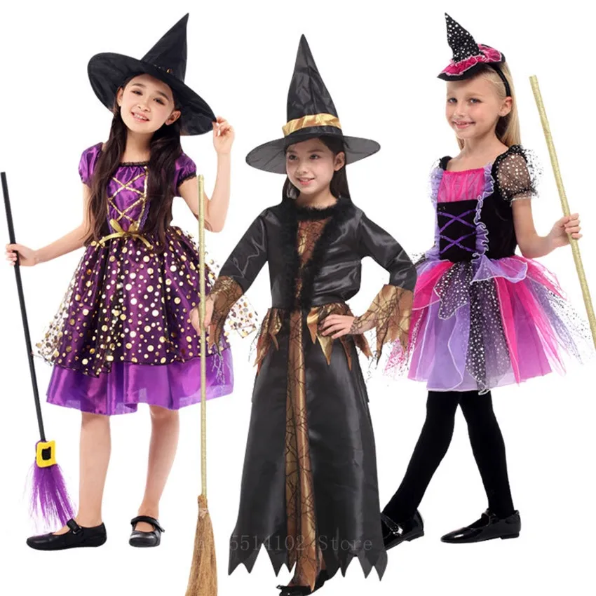 Halloween Devil Stage Performance Costumes for Children Purim Carnival Party Girls Cosplay Witch Dress with Hat Fancy Dress Up
Halloween Devil Stage Performance Costumes for Children Purim Carnival Party Girls Cosplay Witch Dress with Hat Fancy Dress Up
