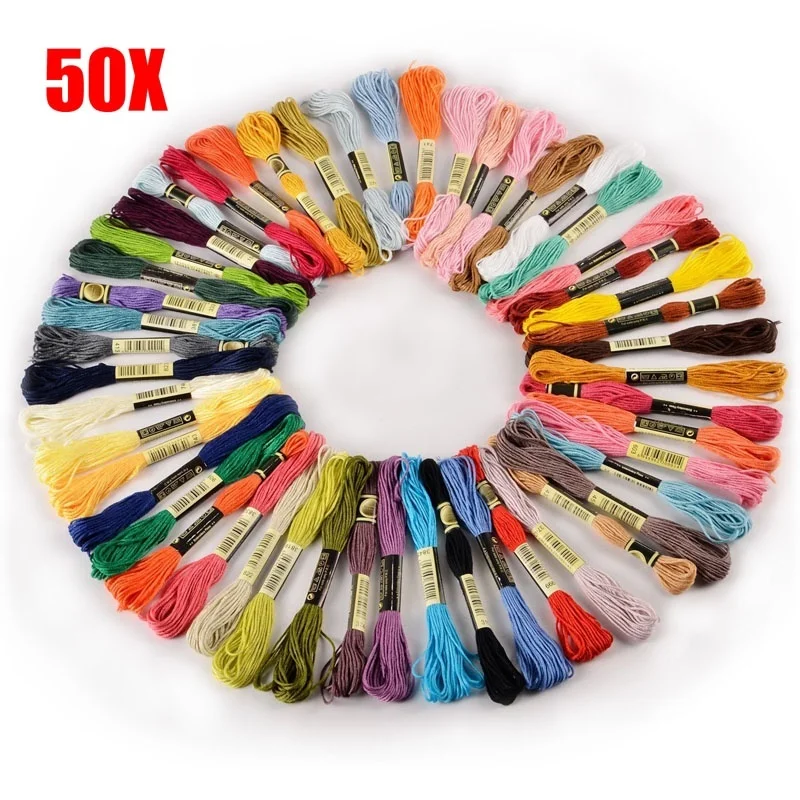 50Pcs/Set Multicolor Embroidery Cotton Thread DIY Sewing Skeins Craft Tools
50Pcs/Set Multicolor Embroidery Cotton Thread DIY Sewing Skeins Craft Tools
