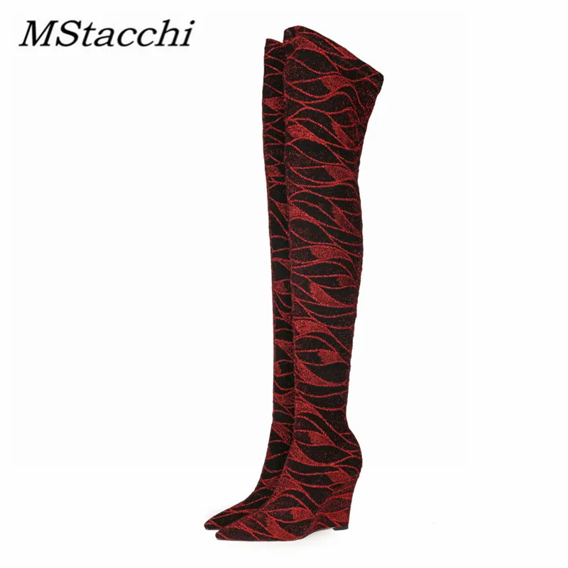 Женские сапоги на танкетке MStacchi, женские сапоги выше колена в полоску разных цветов из эластичной ткани, модная обувь на высоком каблуке без...
Женские сапоги на танкетке MStacchi, женские сапоги выше колена в полоску разных цветов из эластичной ткани, модная обувь на высоком каблуке без...