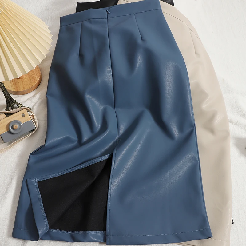 Back slit temperament PU leather skirt female autumn new slim one step skirt Korean style high waist bag hip mid-length skirt
Back slit temperament PU leather skirt female autumn new slim one step skirt Korean style high waist bag hip mid-length skirt