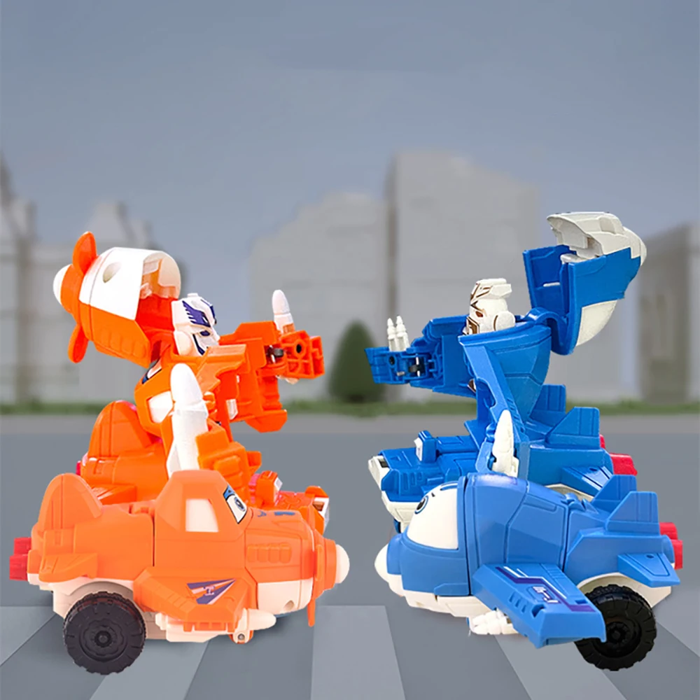 Children's cartoon Q version of inertial small plane One-click deformation toy plane hits dancing fighter helicopter
Children's cartoon Q version of inertial small plane One-click deformation toy plane hits dancing fighter helicopter