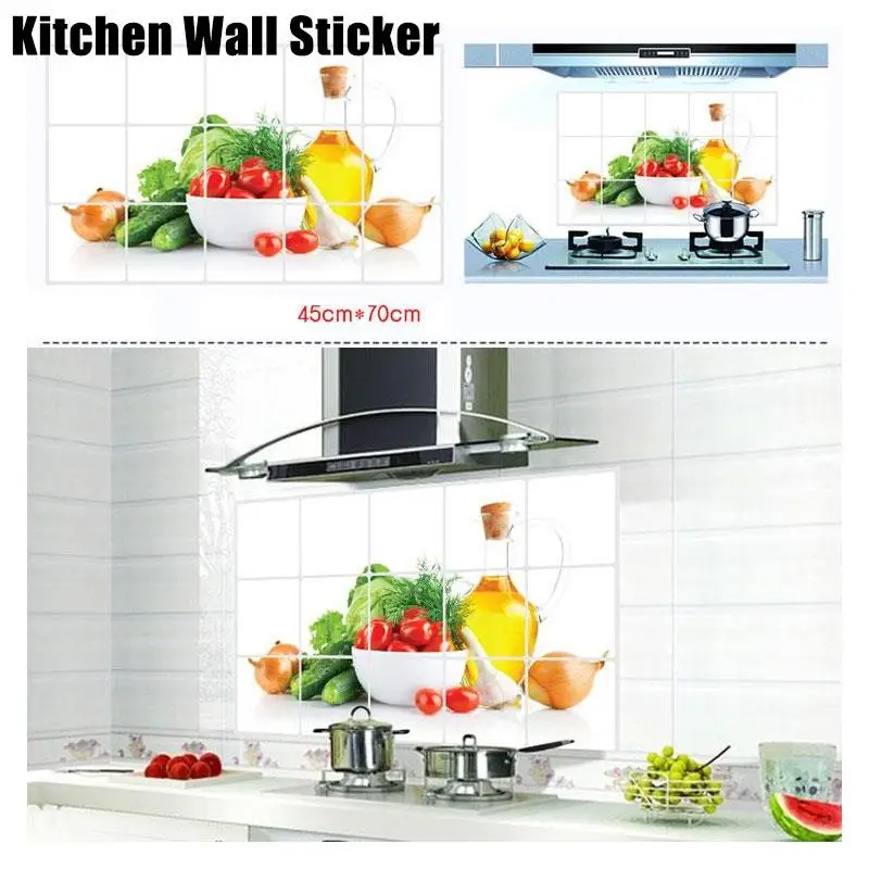 75*45cm DIY Removable Oil-Proof Kitchen PVC Wall Paper Art Vinyl oil-proof Wall Stickers Home Room Decortion Easy to clean
75*45cm DIY Removable Oil-Proof Kitchen PVC Wall Paper Art Vinyl oil-proof Wall Stickers Home Room Decortion Easy to clean