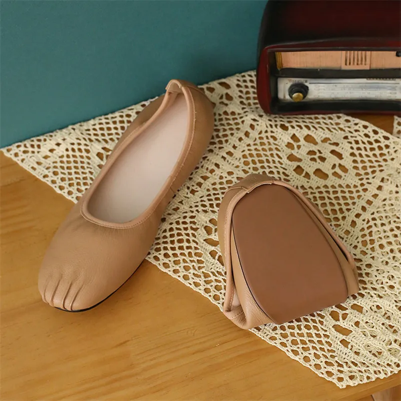 Meotina Women Flat Shoes Natural Genuine Leather Ballet Flats Shoes Shallow Flat Shoes Female Casual Footwear Spring Apricot
Meotina Women Flat Shoes Natural Genuine Leather Ballet Flats Shoes Shallow Flat Shoes Female Casual Footwear Spring Apricot