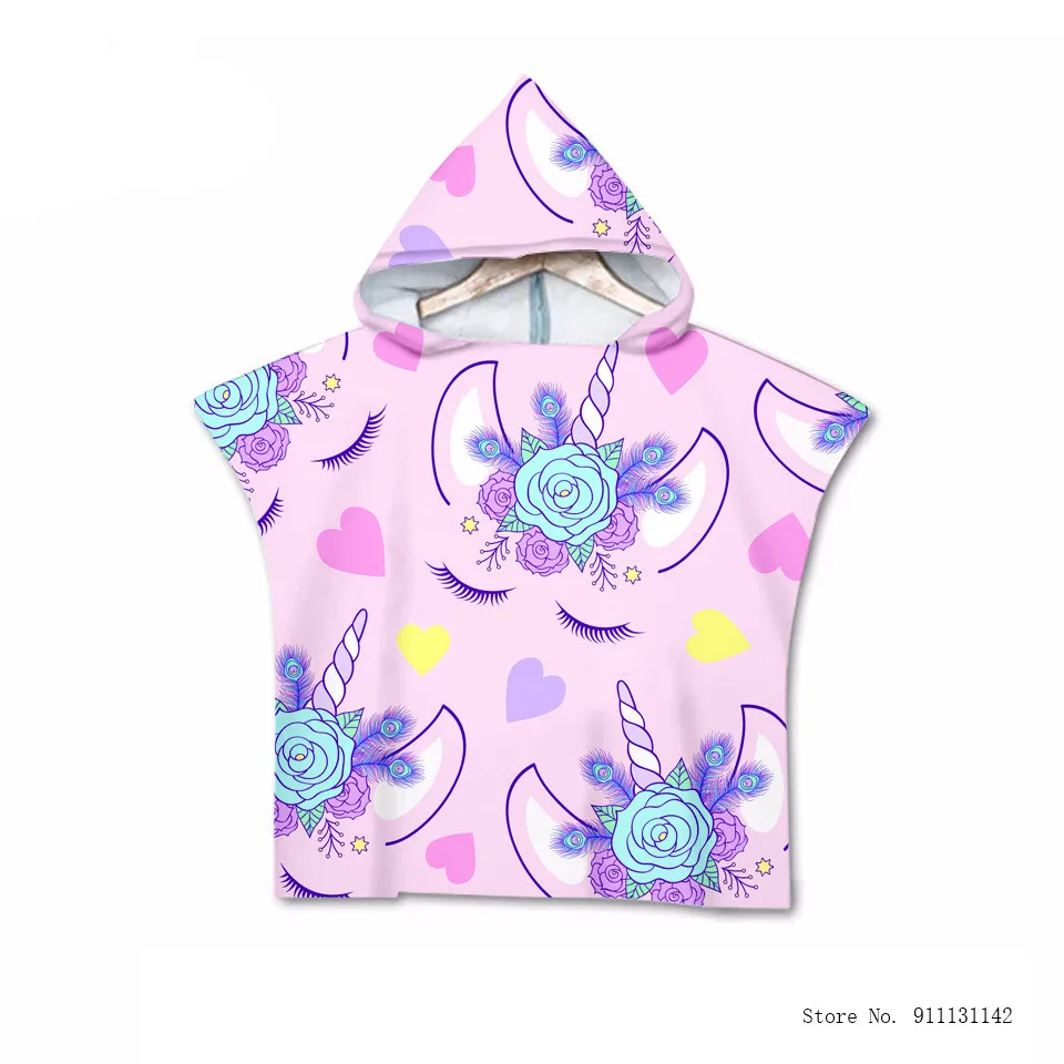 Банное полотенце с капюшоном и мультяшным принтом единорога для мальчиков и девочек, летнее портативное абсорбирующее быстросохнущее банн... 
Банное полотенце с капюшоном и мультяшным принтом единорога для мальчиков и девочек, летнее портативное абсорбирующее быстросохнущее банн...