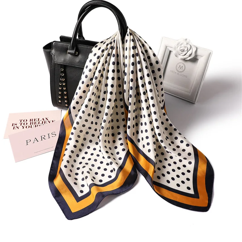 New Square Scarf Fashion Polka Dot Scarf Female Imitation Silk 70cm Professional Scarf Wild Decorative Scarf Tie Bag WJ71
New Square Scarf Fashion Polka Dot Scarf Female Imitation Silk 70cm Professional Scarf Wild Decorative Scarf Tie Bag WJ71