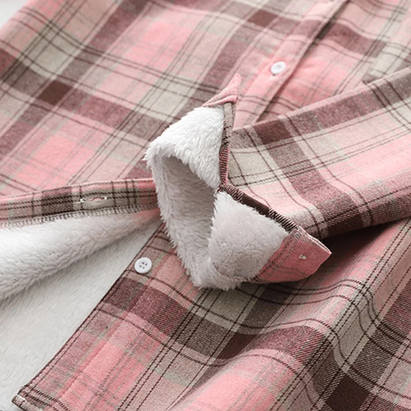 plaid shirts women Casual thickening pink clothing Kpop winter clido woman shirt long sleeve Tops Korean women blouse Vintage
plaid shirts women Casual thickening pink clothing Kpop winter clido woman shirt long sleeve Tops Korean women blouse Vintage