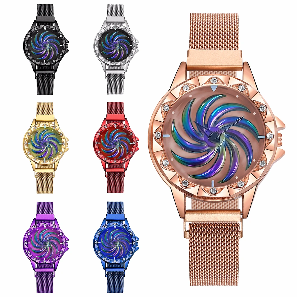 2020 Hot Sale Rotation Women Mesh Magnet Buckle Starry Sky Watches Luxury Fashion Ladies Geometric Quartz Watch Relogio Feminino
2020 Hot Sale Rotation Women Mesh Magnet Buckle Starry Sky Watches Luxury Fashion Ladies Geometric Quartz Watch Relogio Feminino