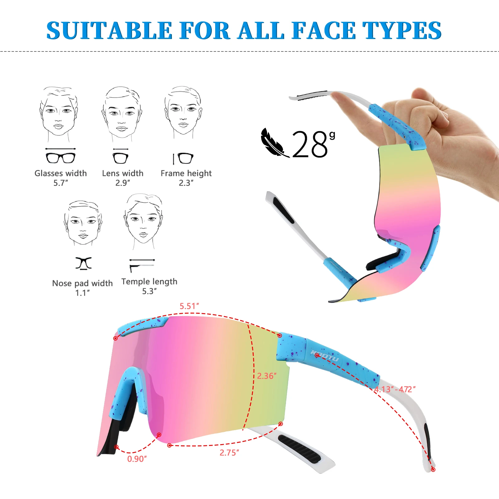 KOOTU cycling glasses polarized myopia unisex mountain bike bicycle outdoor sports windproof eye protection sunglasses
KOOTU cycling glasses polarized myopia unisex mountain bike bicycle outdoor sports windproof eye protection sunglasses