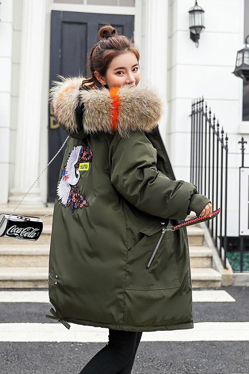 Women Fur Collar Coat Warm Thicken Jacket Woman Down Jacket Plus Size Long Loose Knitting Clothing Women Coats Maternity Parka
Women Fur Collar Coat Warm Thicken Jacket Woman Down Jacket Plus Size Long Loose Knitting Clothing Women Coats Maternity Parka