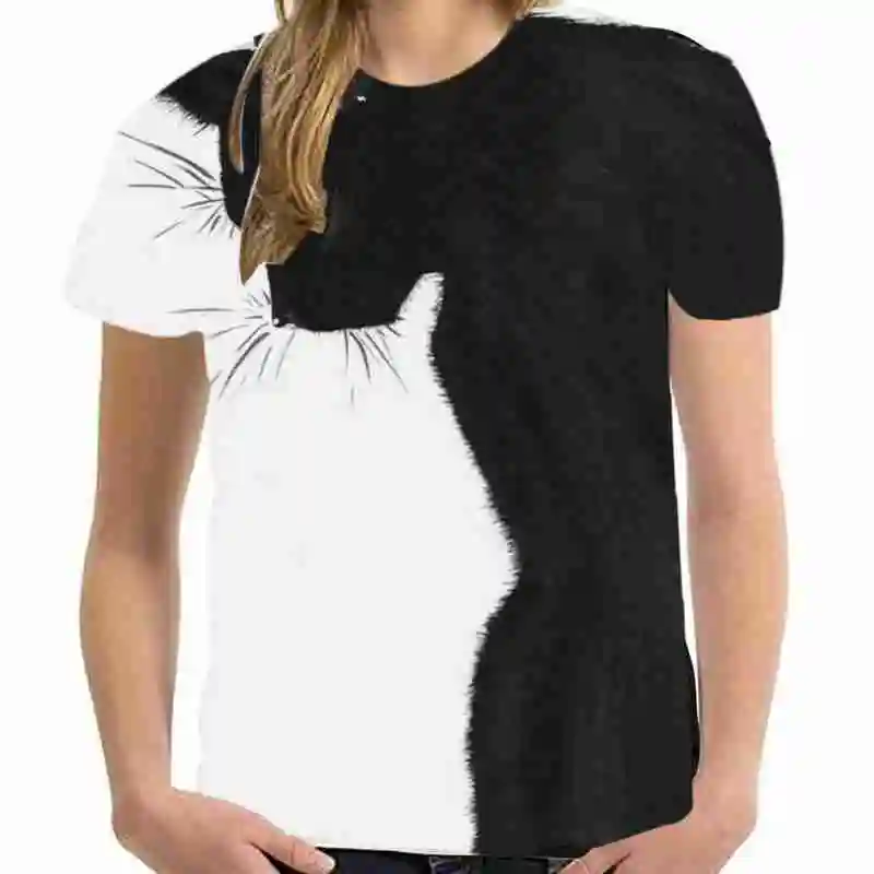 2021 New Cute Black And White Cat Cartoon Animal Print 3d Men T-shirt Women And P8I5
2021 New Cute Black And White Cat Cartoon Animal Print 3d Men T-shirt Women And P8I5