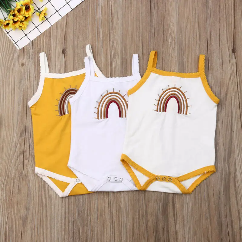 Summer Baby One-Pieces Body Suits Infant Clothing Baby Girl Kid Sleeveless Strap Bodysuit Outfit Cotton Clothes Rainbow Sunset
Summer Baby One-Pieces Body Suits Infant Clothing Baby Girl Kid Sleeveless Strap Bodysuit Outfit Cotton Clothes Rainbow Sunset