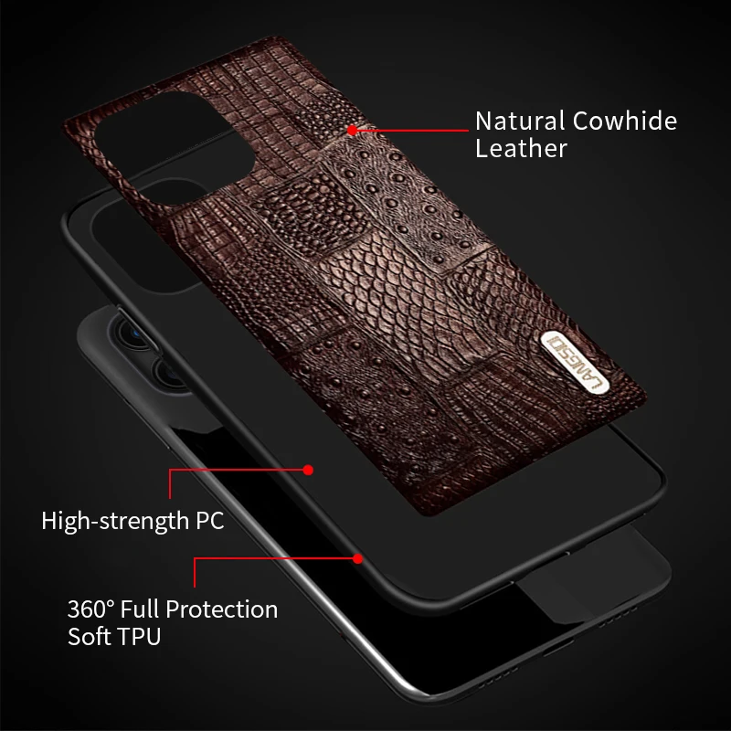 Ретро сращивания чехол для телефона из натуральной кожи iPhone 12 Pro Max мин 11 X XS XR 8 Plus 6