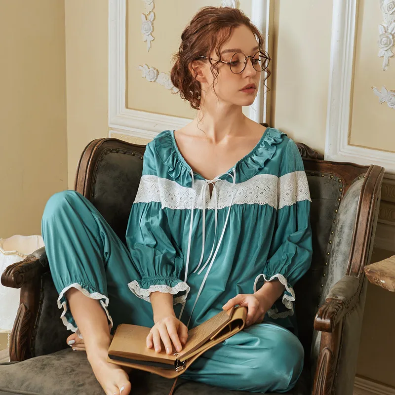 Roseheart White Blue Sexy Women Sleep Nightwear Suits Night Lace Bow Pajama Sets Sleepwear 2 Pieces Pants Homewear
Roseheart White Blue Sexy Women Sleep Nightwear Suits Night Lace Bow Pajama Sets Sleepwear 2 Pieces Pants Homewear