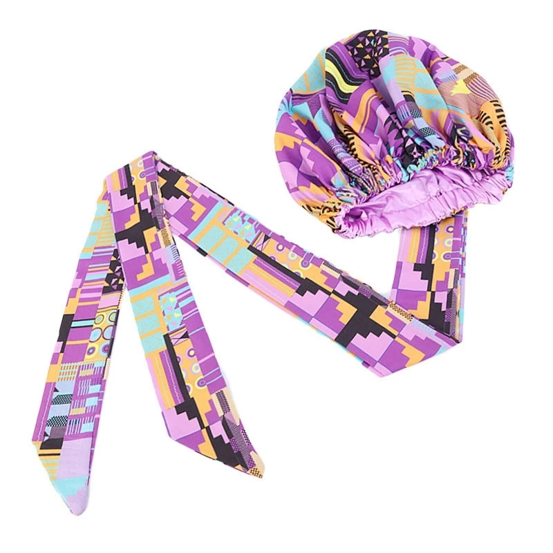 Women African Printed Satin Hair Cap For Sleeping Ribbon Round Double Turban Hat Haircover Fashion Wrapped Bonnet
Women African Printed Satin Hair Cap For Sleeping Ribbon Round Double Turban Hat Haircover Fashion Wrapped Bonnet