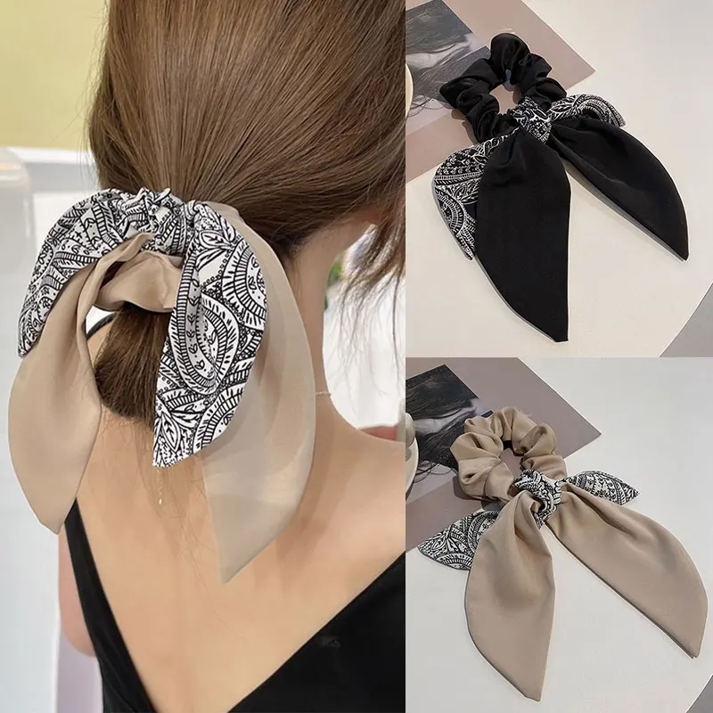 Korea Floral Print Scrunchies Bow Ribbon Hair Rope Rings Elastic Hair Band Long Streamer Big Bowknot Hair Accessories Hairband
Korea Floral Print Scrunchies Bow Ribbon Hair Rope Rings Elastic Hair Band Long Streamer Big Bowknot Hair Accessories Hairband