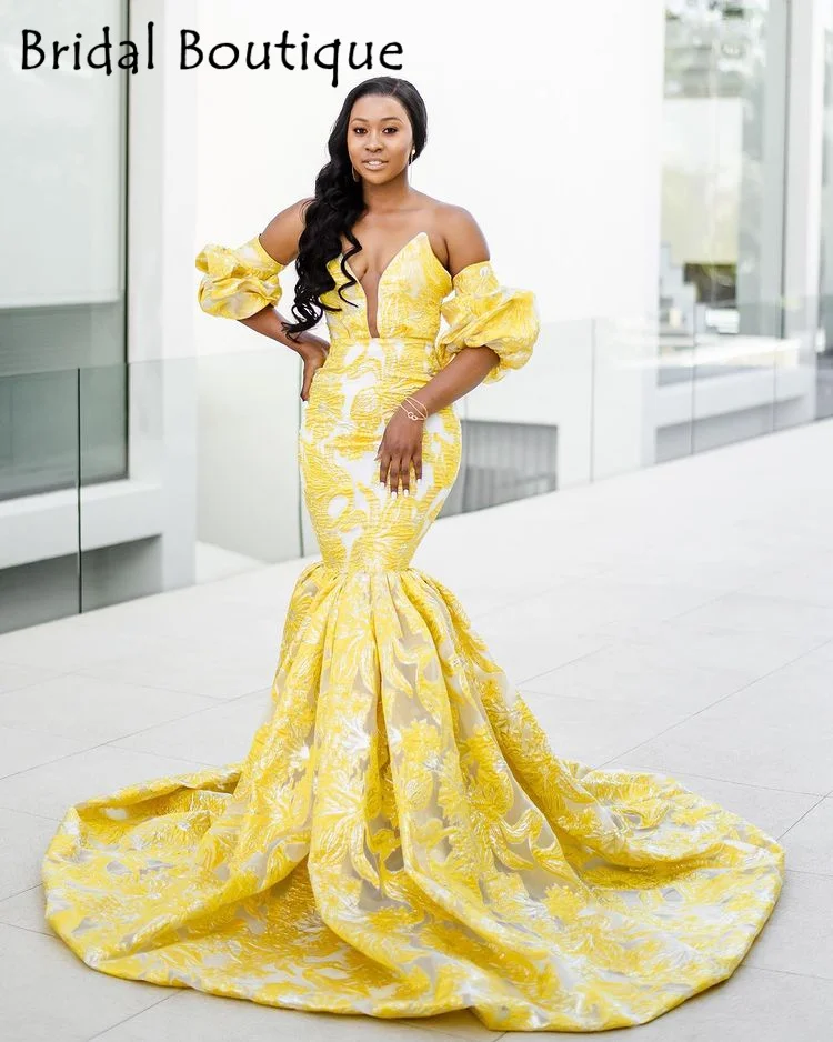 Off Shoulder Yellow Lace Sweetheart Evening Dresses South African Style Long Wedding Formal Dresses Custom Made Sweep Train
Off Shoulder Yellow Lace Sweetheart Evening Dresses South African Style Long Wedding Formal Dresses Custom Made Sweep Train