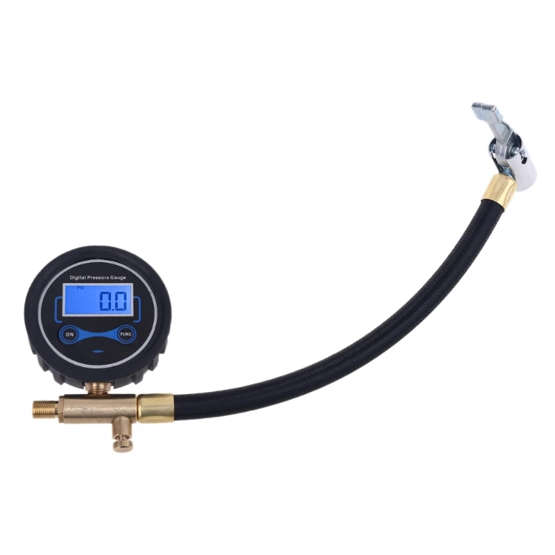 

Car Truck Motorcycle Air Compressor Inflating Tube Hose 200PSI with Deflation Digital Tire Pressure Gauge Manometer