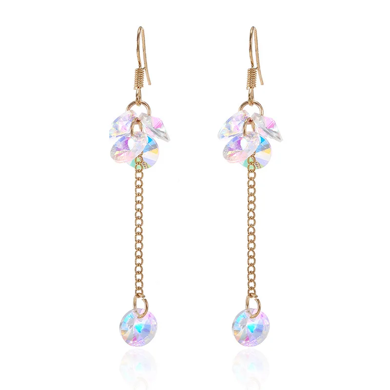 Simple Temperament Earrings Joker Flash Color Crystal Earhook Long Zircon Pendant Earrings
Simple Temperament Earrings Joker Flash Color Crystal Earhook Long Zircon Pendant Earrings