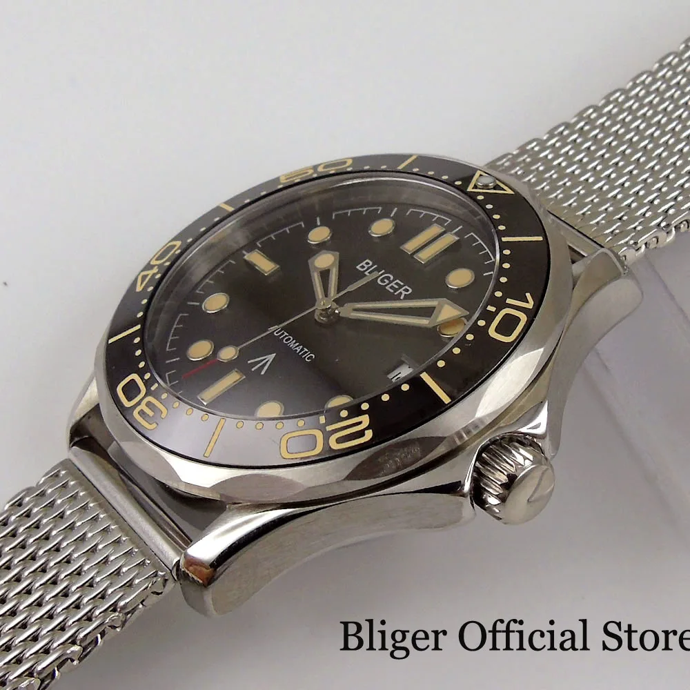 BLIGER New Mechanical Men Watch Black Dial NH35 MIYOTA 8215 Date Solid Case Mental Bracelet
BLIGER New Mechanical Men Watch Black Dial NH35 MIYOTA 8215 Date Solid Case Mental Bracelet
