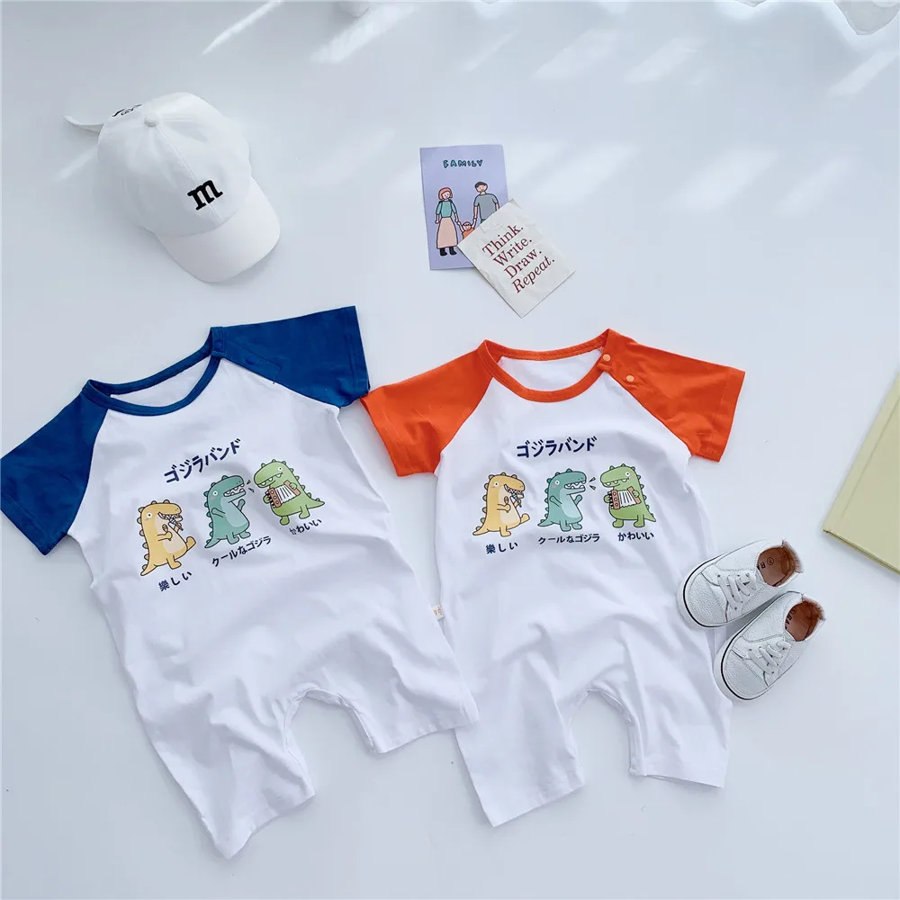 Infant Toddler Boys Summer Clothes One-Piece Short Sleeve Shortalls Soft Cotton Baby Romper Cartoon Dinosaur Clothing 
Infant Toddler Boys Summer Clothes One-Piece Short Sleeve Shortalls Soft Cotton Baby Romper Cartoon Dinosaur Clothing